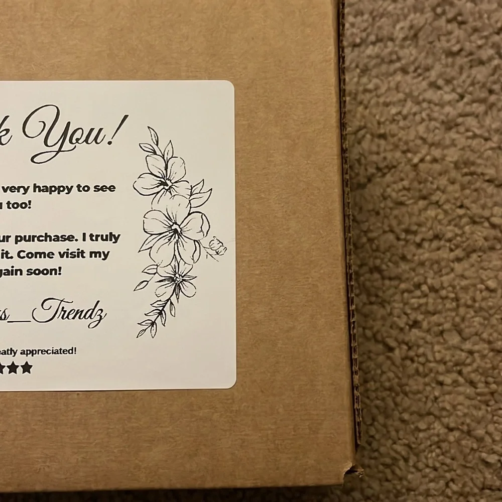 Custom Business Labels | 50 PCS | Thermal Labels | Black White | Stickers